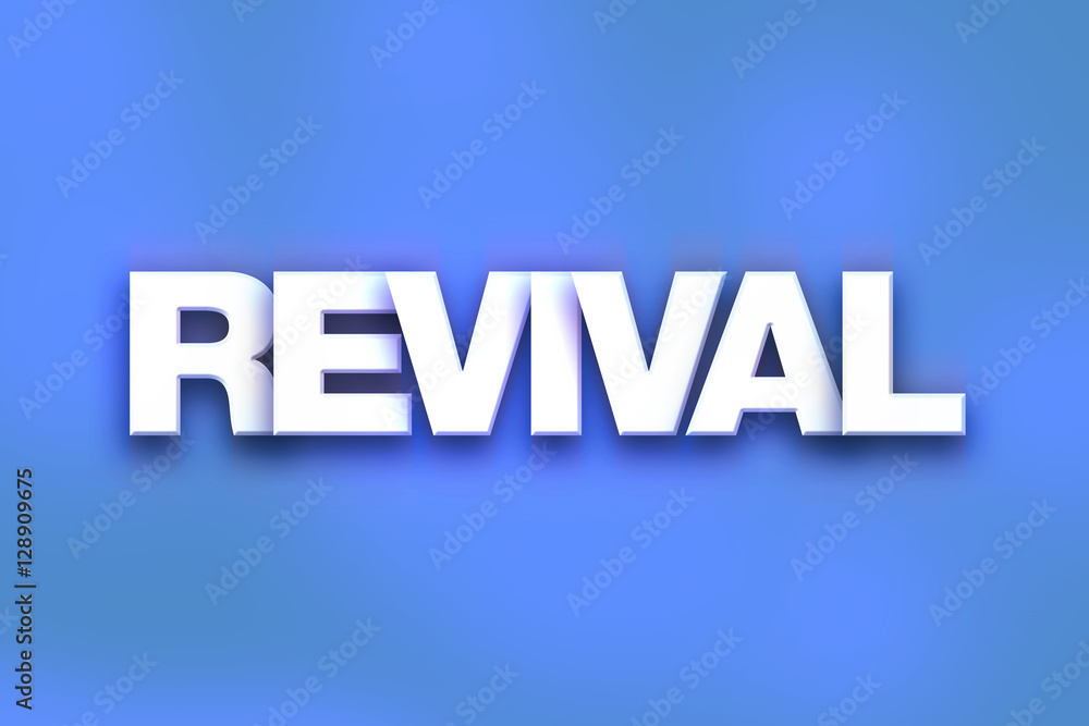 Revival Concept Colorful Word Art