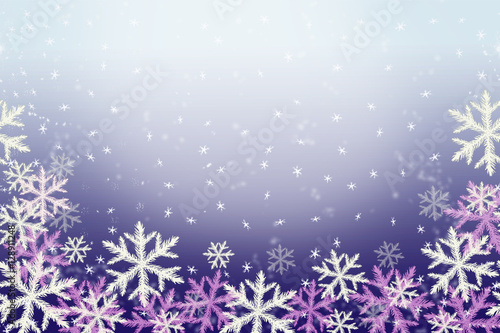 Fototapeta Naklejka Na Ścianę i Meble -  Blue Christmas snowflakes background