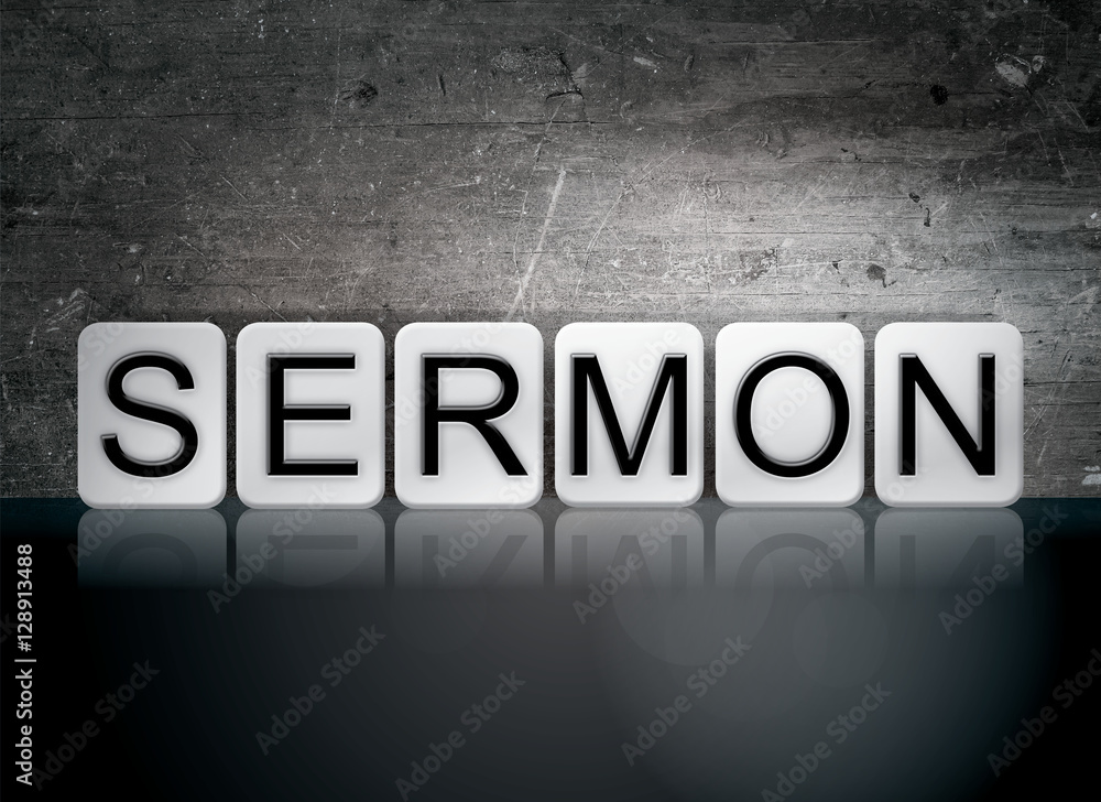 Sermon Tiled Letters Concept and Theme