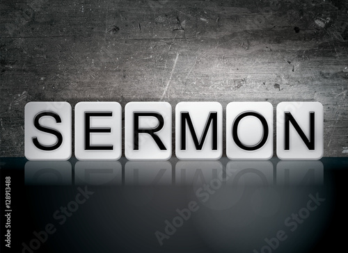 Sermon Tiled Letters Concept and Theme
