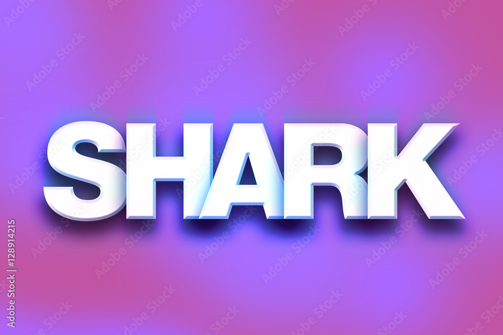 Shark Concept Colorful Word Art
