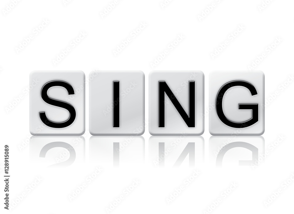 Sing Isolated Tiled Letters Concept and Theme Sing Isolated Tiled Letters Concept and Theme