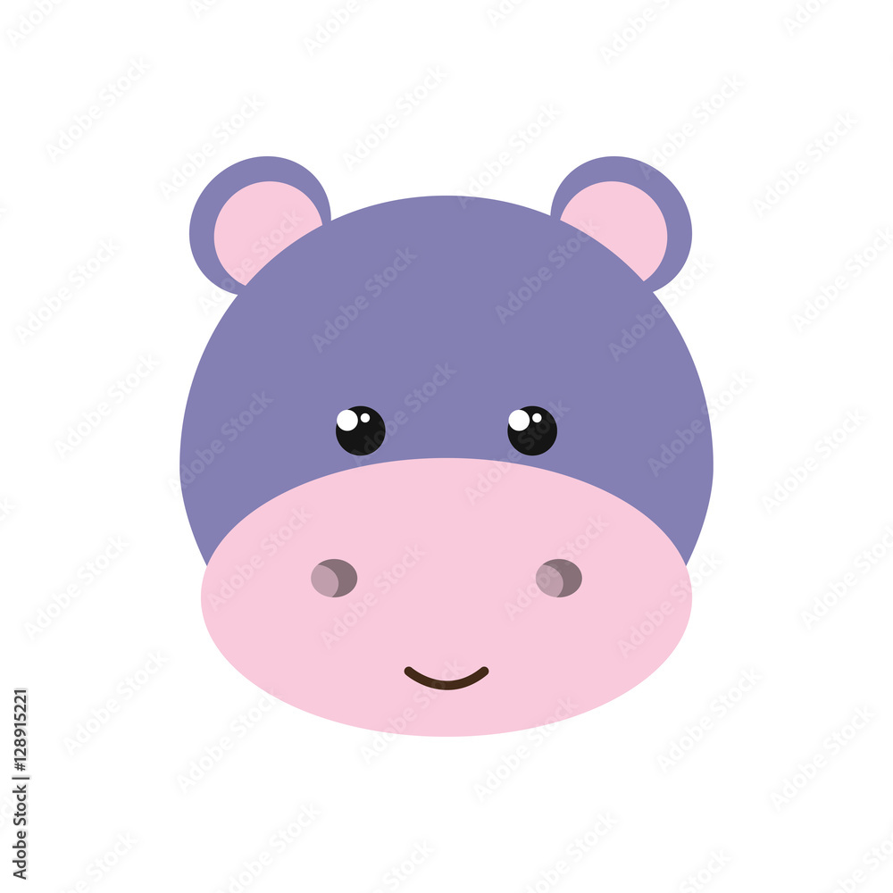 cute little hippo animal character vector illustration design cute little hippo animal character vector illustration design