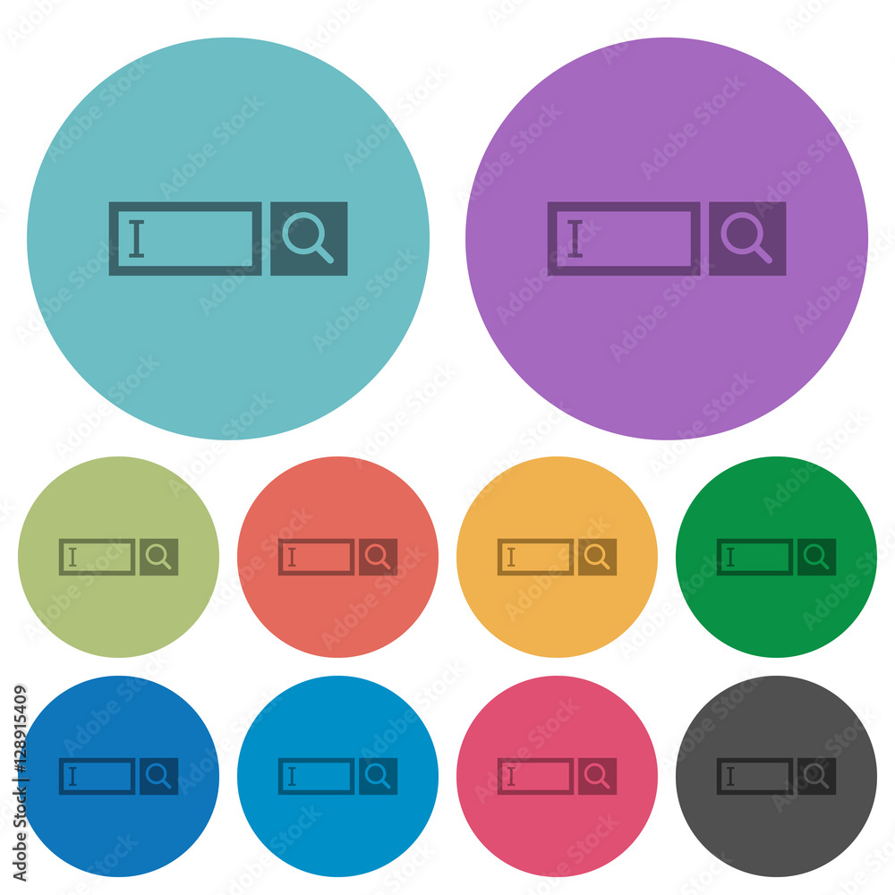 Search box flat icons with outlines Search box flat icons with outlines