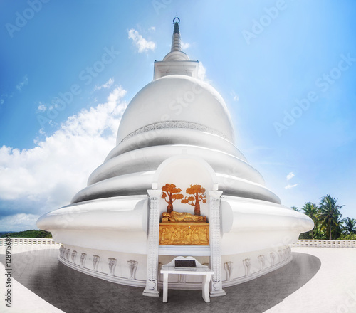 beautiful Buddhist temple in Sri Lanka