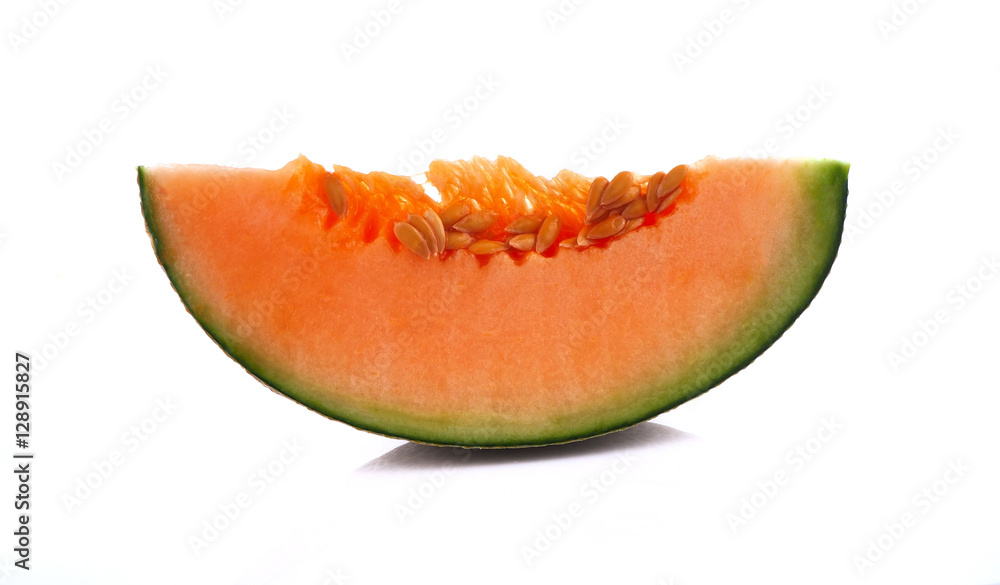 Melon orange on a white background Melon orange on a white background