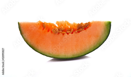 Melon orange on a white background