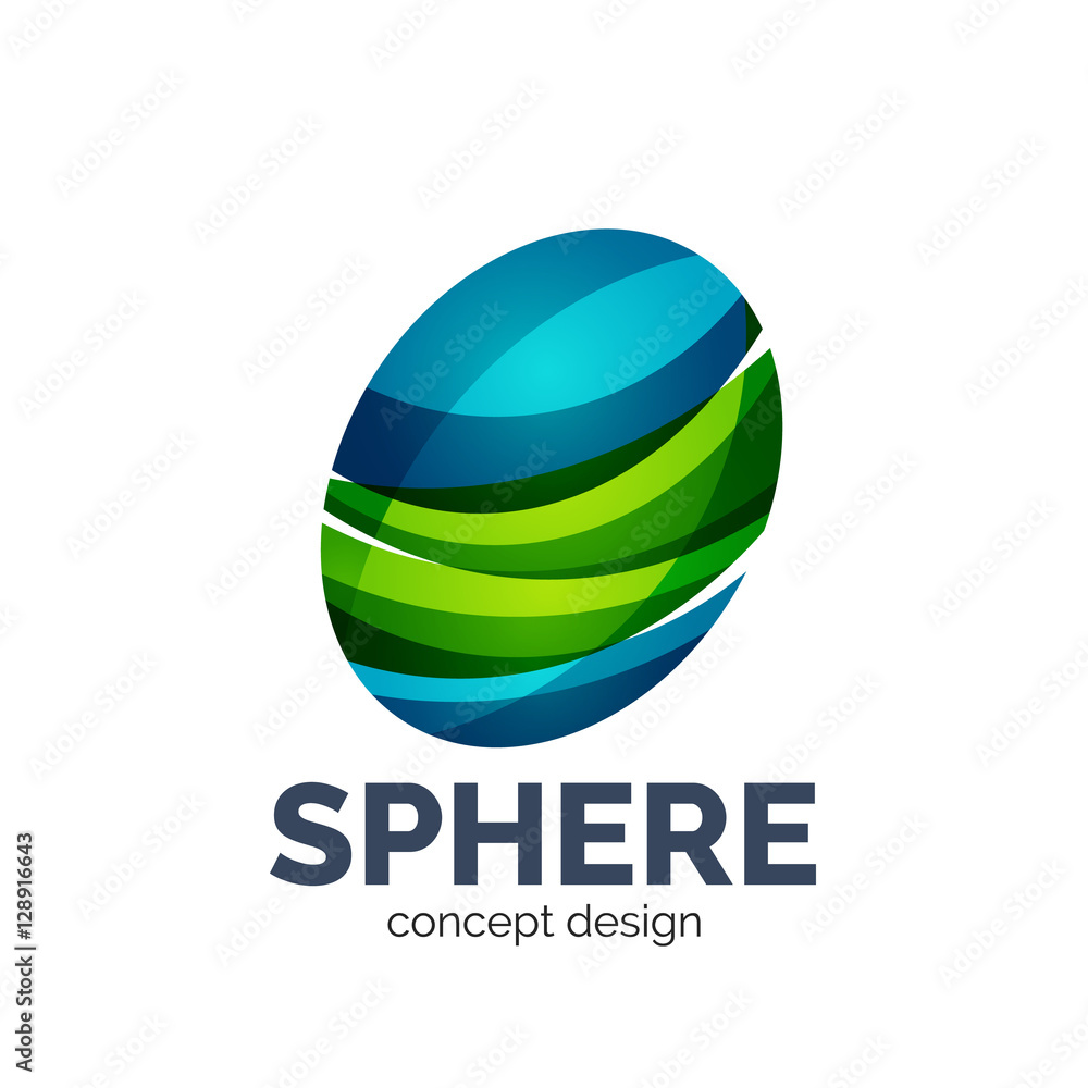 Vector sphere abstract logo template Vector sphere abstract logo template