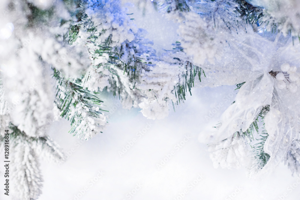 White snow Christmas Background