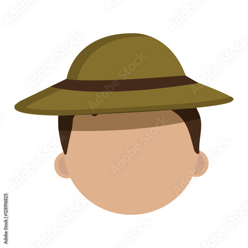 little scout character icon vector illustration design