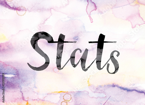 Stats Colorful Watercolor and Ink Word Art