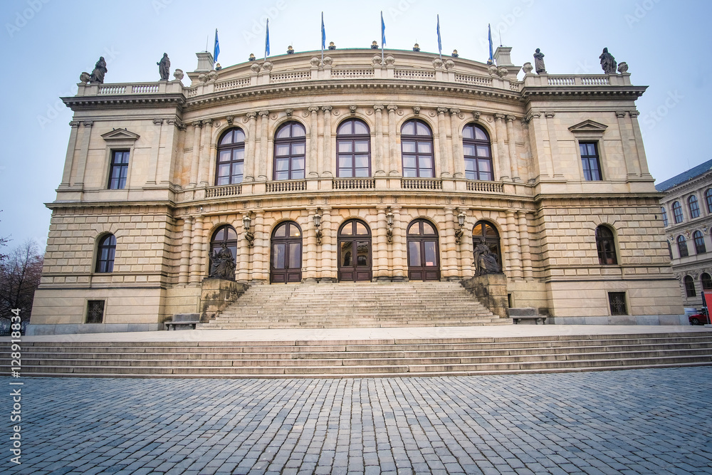 Fototapeta premium Prague, Czech Republic - November, 24, 2016: The Rudolfinum music hall and art gallery in Prague.