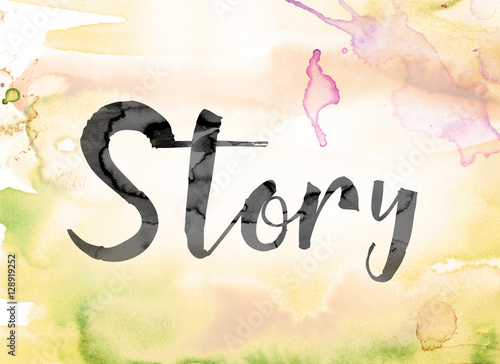 Photography Story Colorful Watercolor and Ink Word Art