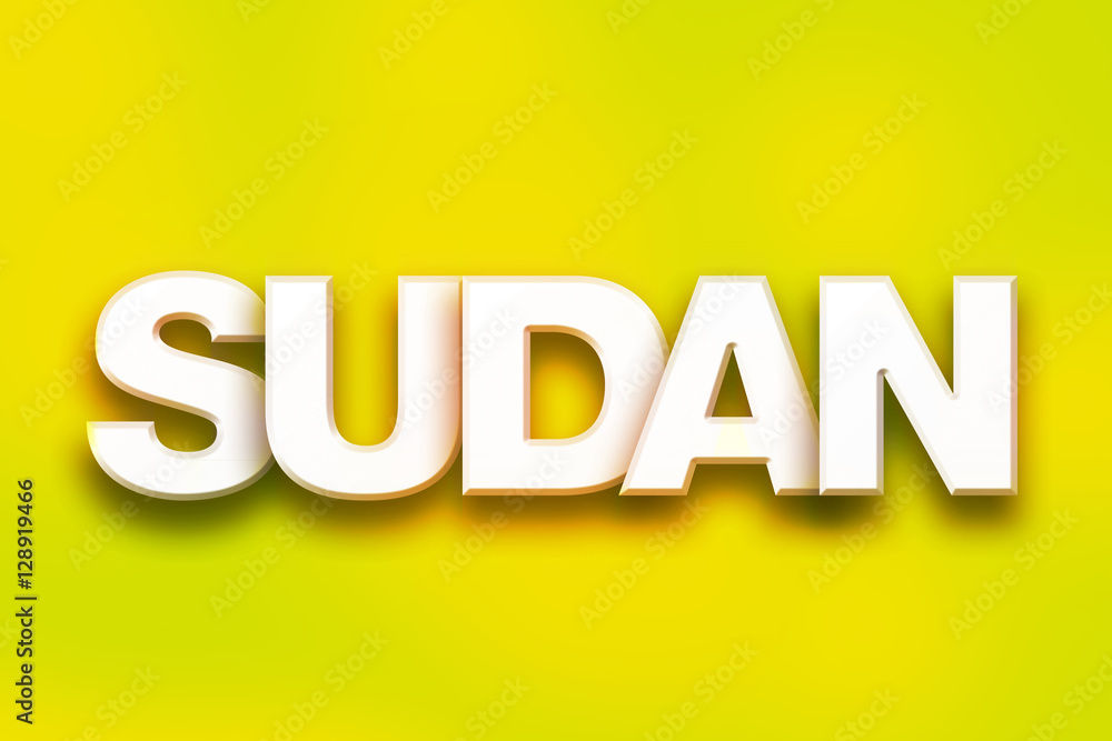 Fototapeta premium Sudan Concept Colorful Word Art