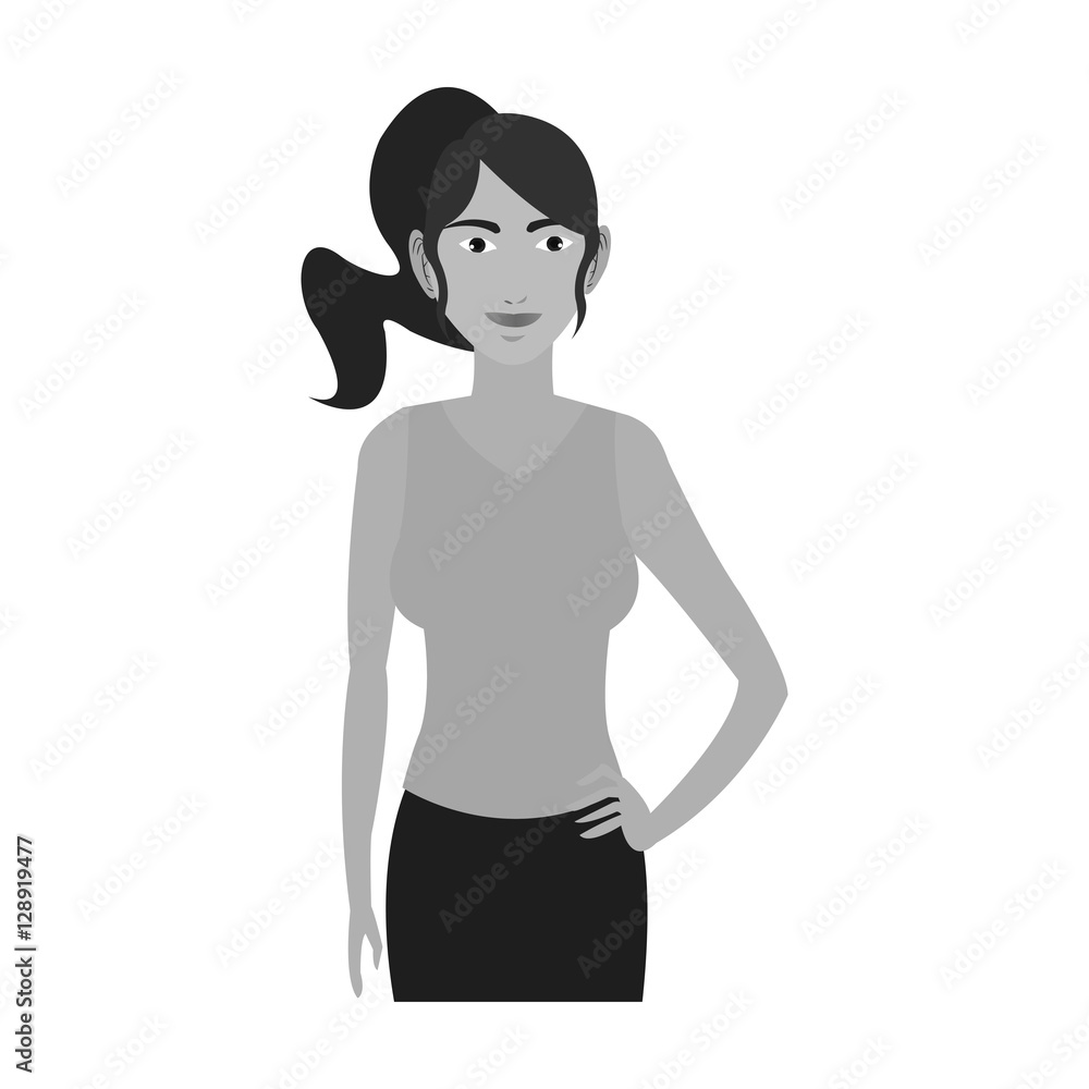 Woman cartoon icon. Girl female avatar person people and human theme. Isolated design. Vector illustration Woman cartoon icon. Girl female avatar person people and human theme. Isolated design. Vector illustration