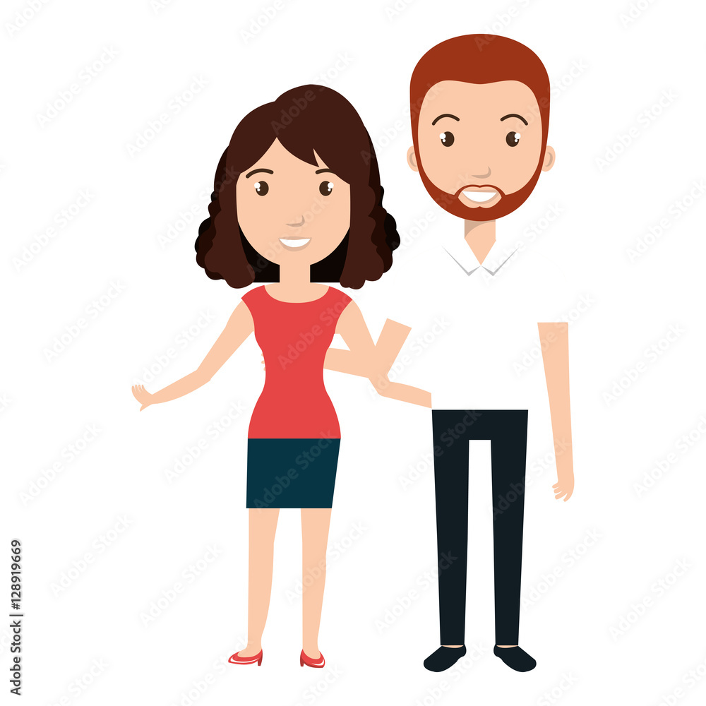 young couple teacher character vector illustration design young couple teacher character vector illustration design
