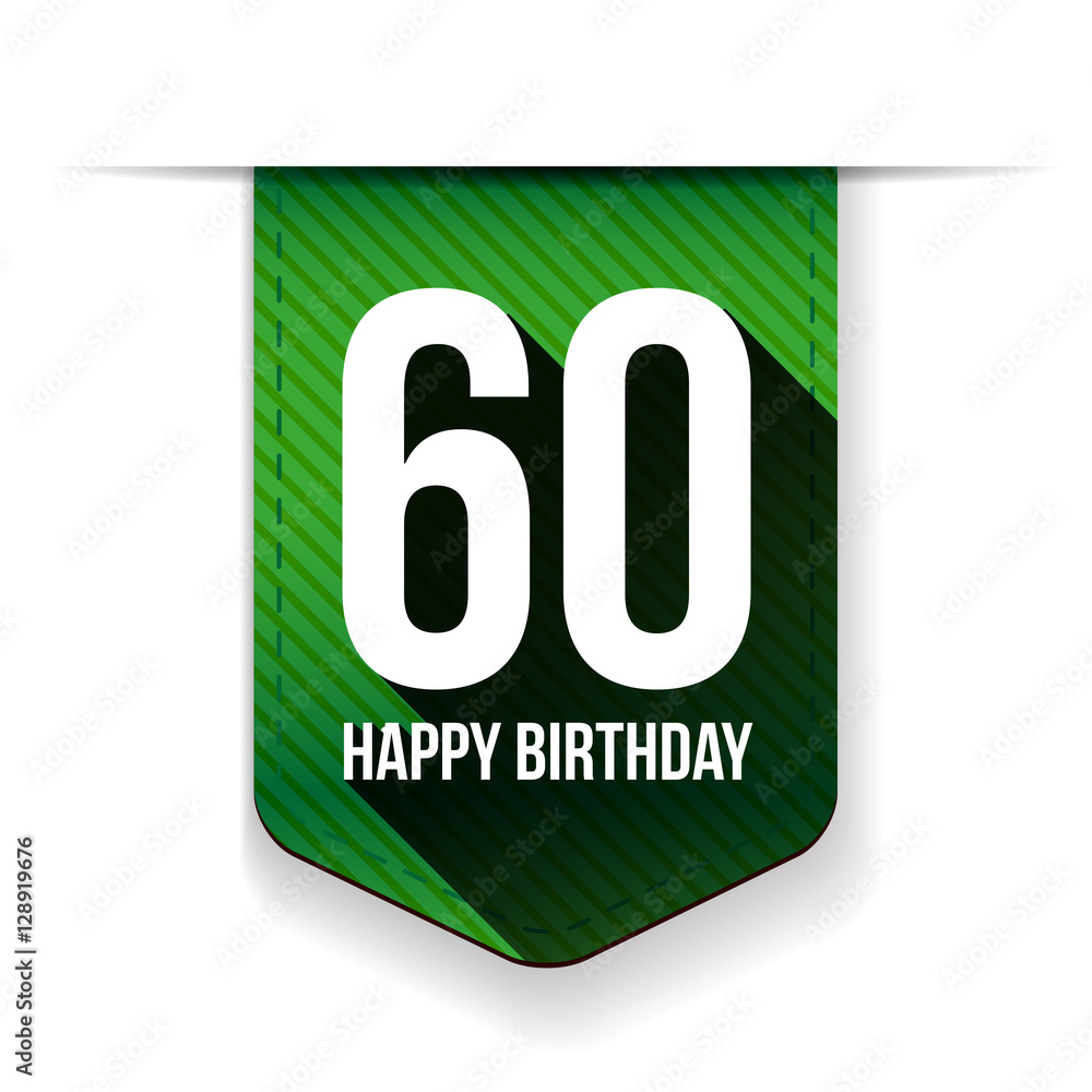 Sixty years happy birthday ribbon Sixty years happy birthday ribbon