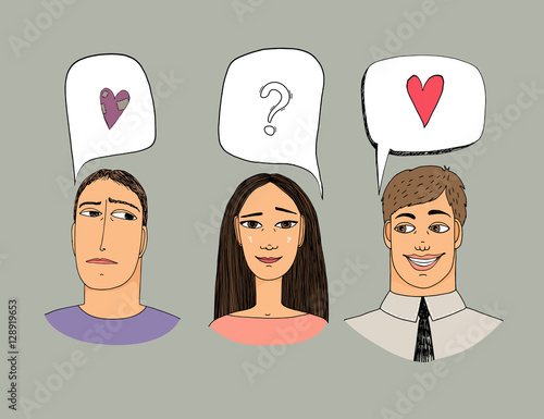 Feelings of three people