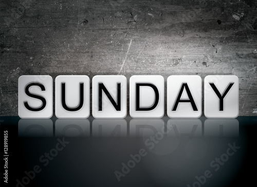Sunday Tiled Letters Concept and Theme