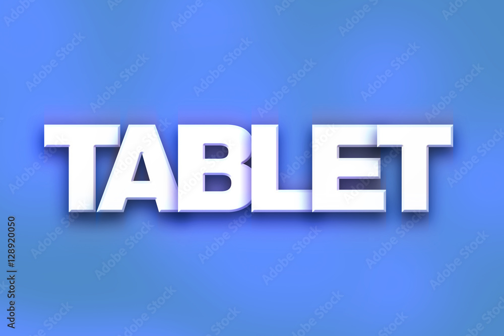 Tablet Concept Colorful Word Art