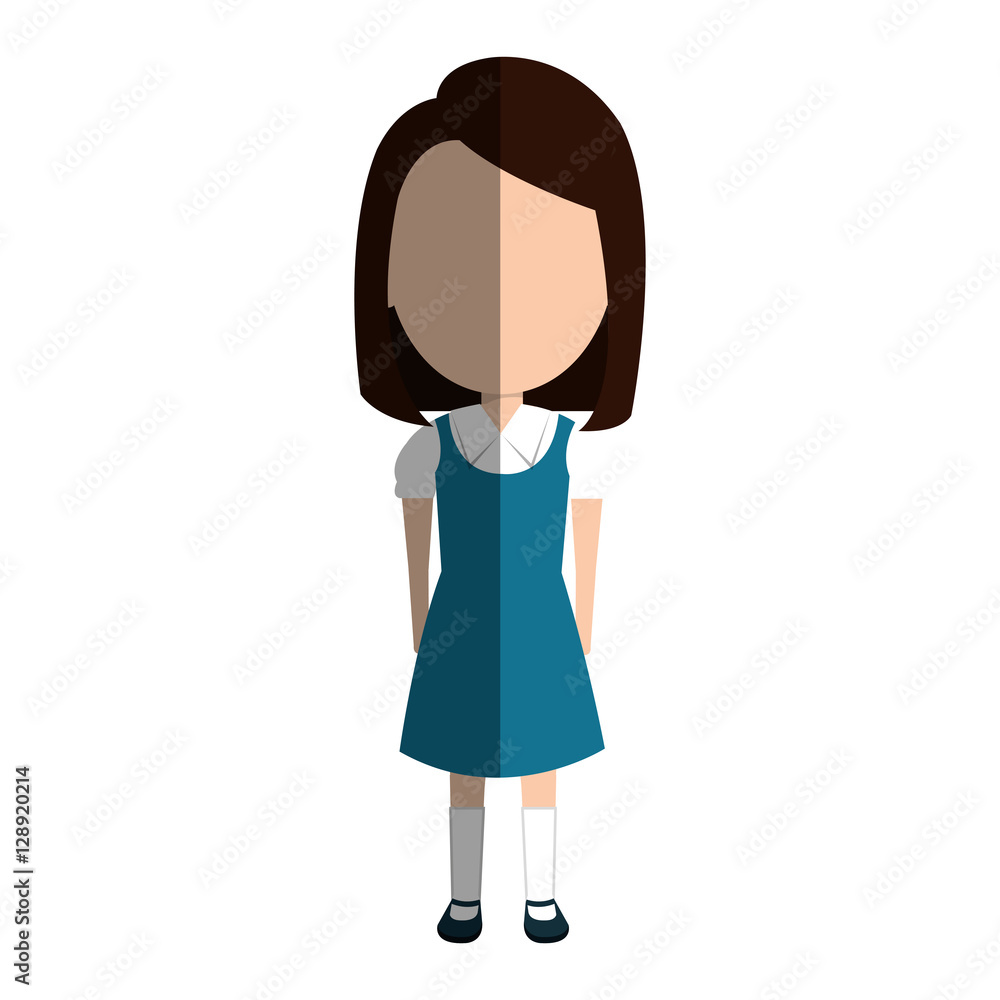 girl student character isolated icon vector illustration design girl student character isolated icon vector illustration design