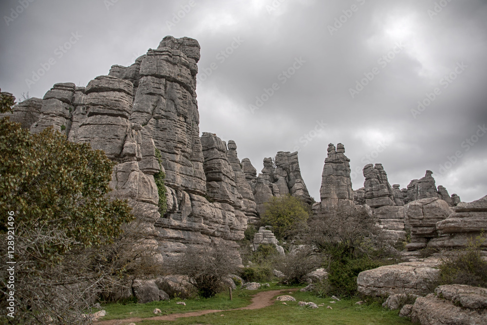 Torcal de Antequera en la provincia de Málaga, Andalucía Torcal de Antequera en la provincia de Málaga, Andalucía
