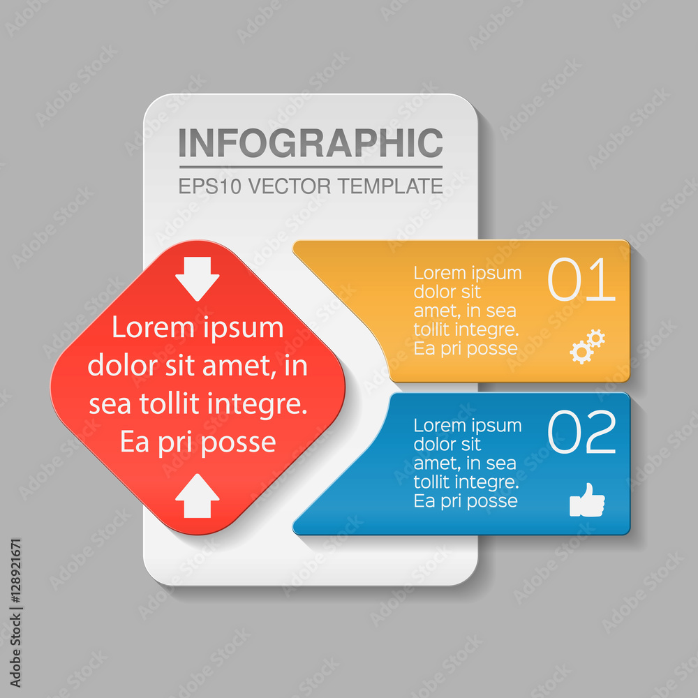 Vector infographic template, two options
