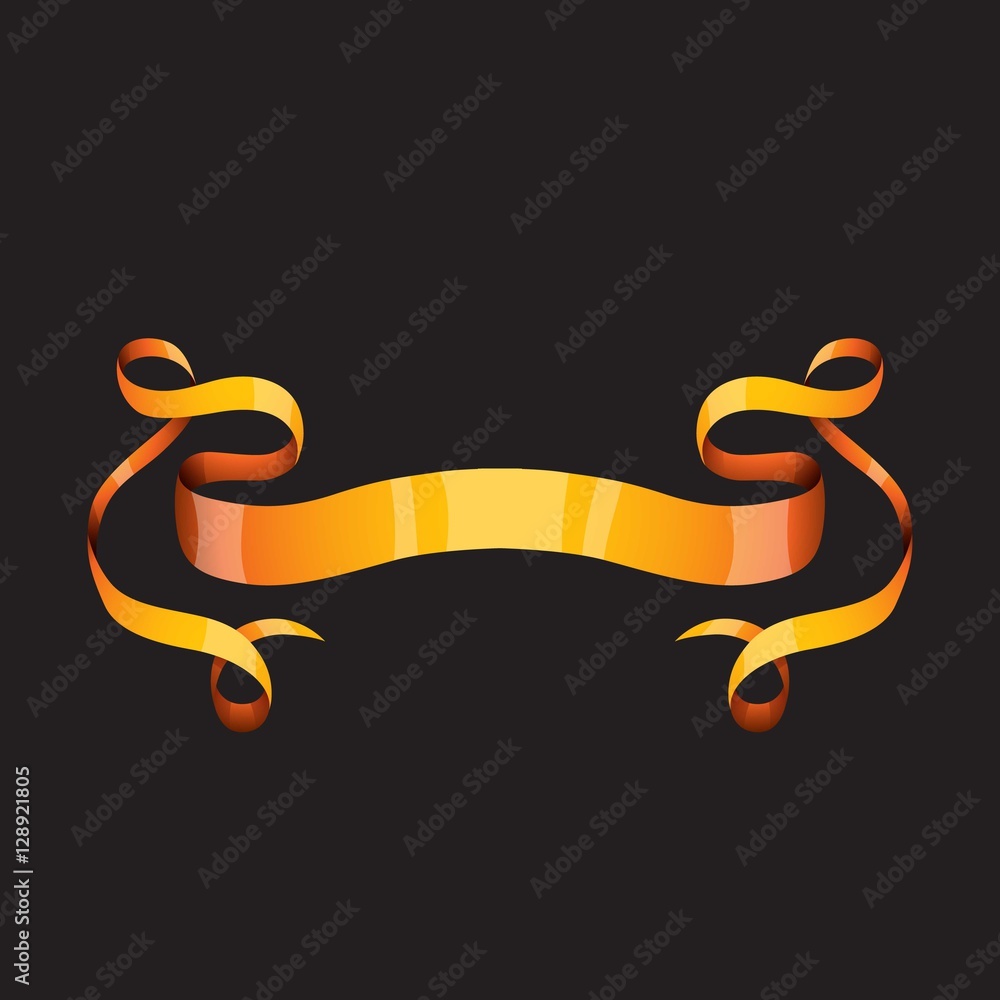 Fototapeta premium Golden ribbon vector illustration
