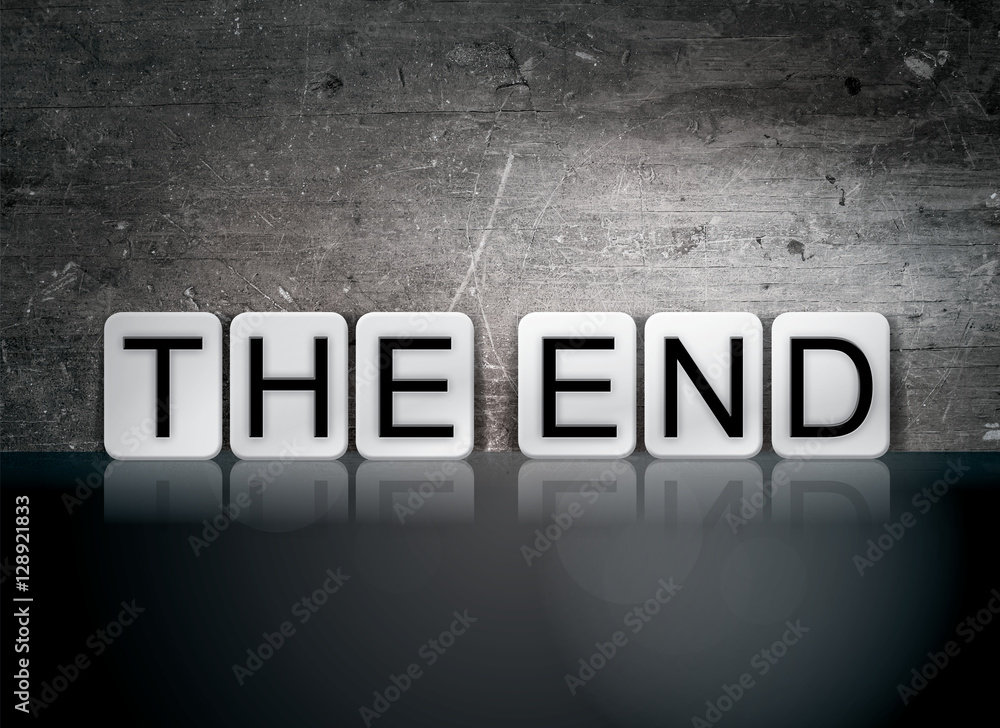 The End Tiled Letters Concept and Theme