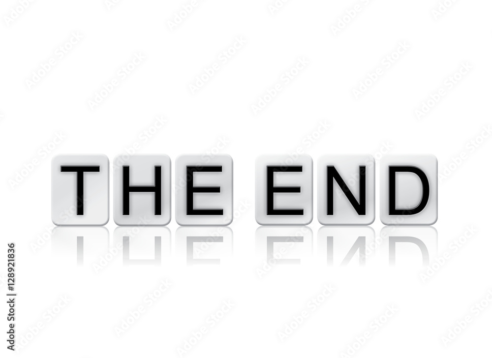The End Isolated Tiled Letters Concept and Theme The End Isolated Tiled Letters Concept and Theme
