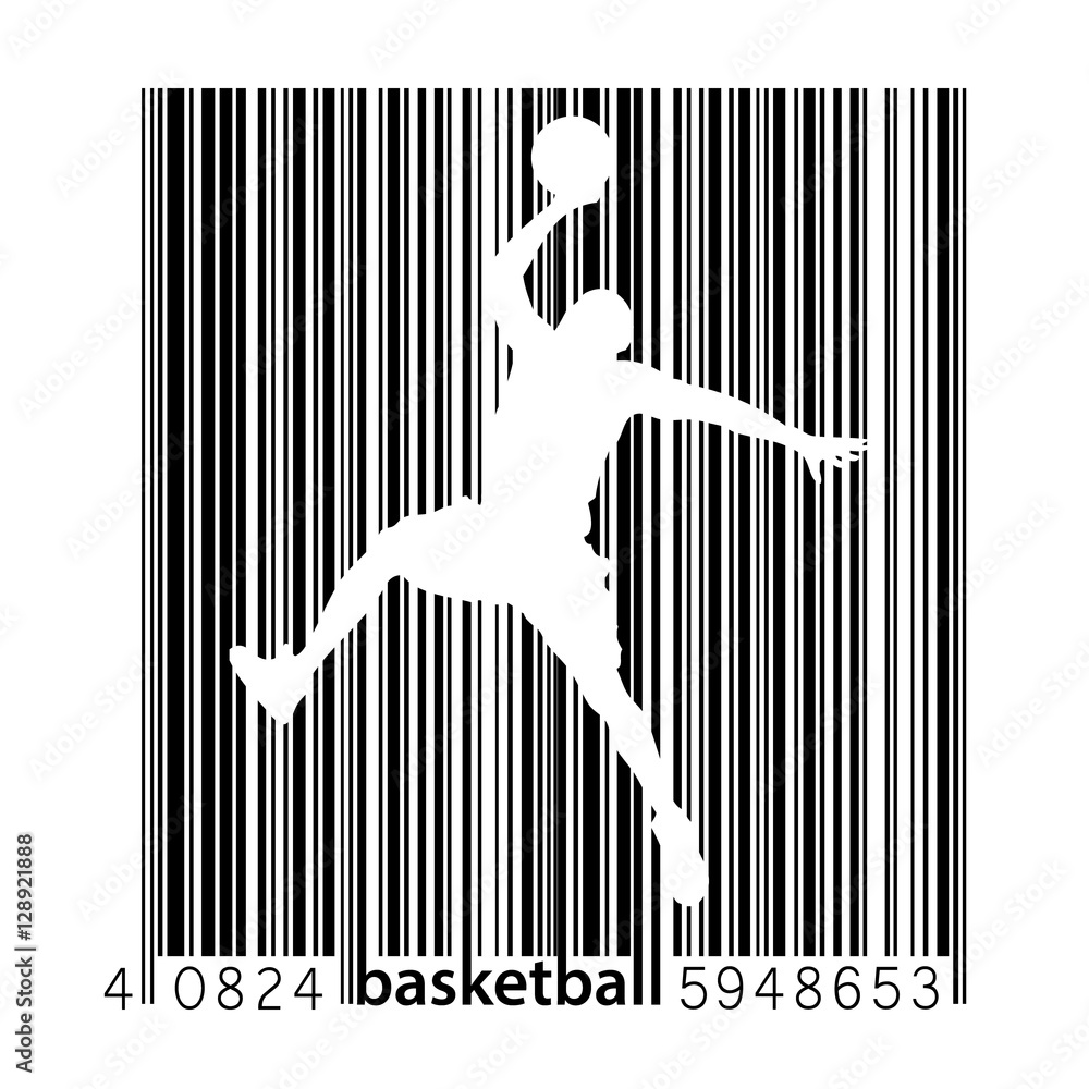 Fototapeta premium Silhouette of a basketball player.