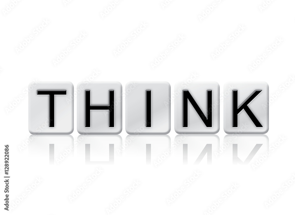 Think Isolated Tiled Letters Concept and Theme Think Isolated Tiled Letters Concept and Theme