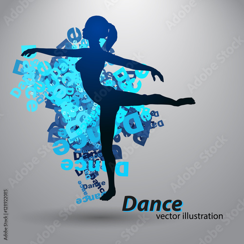 Silhouette of a dancing girl