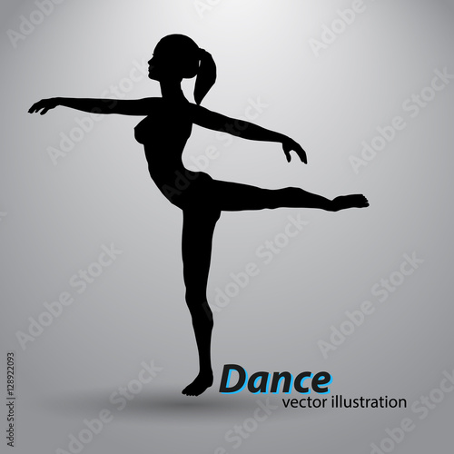 Silhouette of a dancing girl