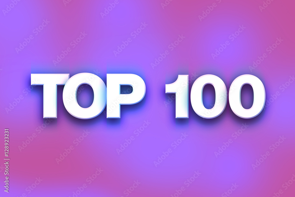 Top 100 Concept Colorful Word Art