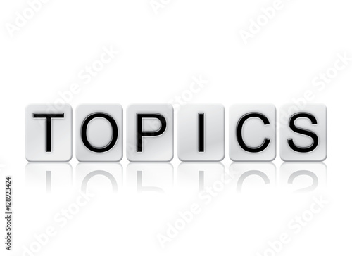 Topics Isolated Tiled Letters Concept and Theme