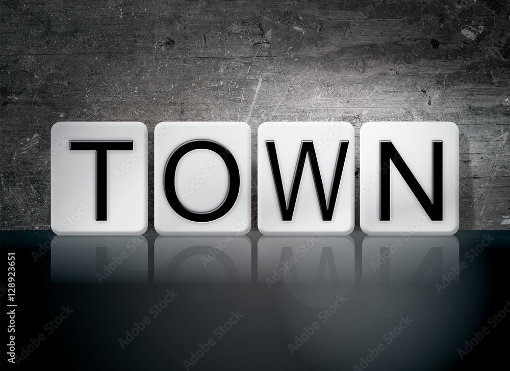 Town Tiled Letters Concept and Theme