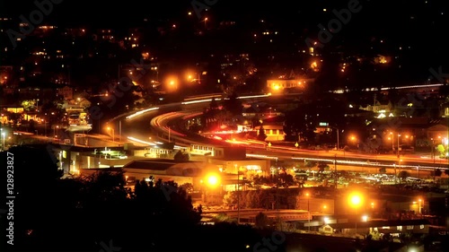 Time lapse of sunset on Highway 101 at Marin County, California