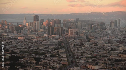 Time lapse of traffic on US 101, Twin Peaks, Market Street at San Francisco, California