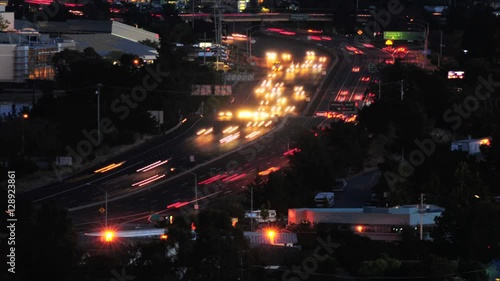 Time lapse of sunset on Highway 101 at Marin County, California