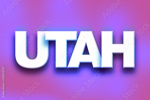 Utah Concept Colorful Word Art