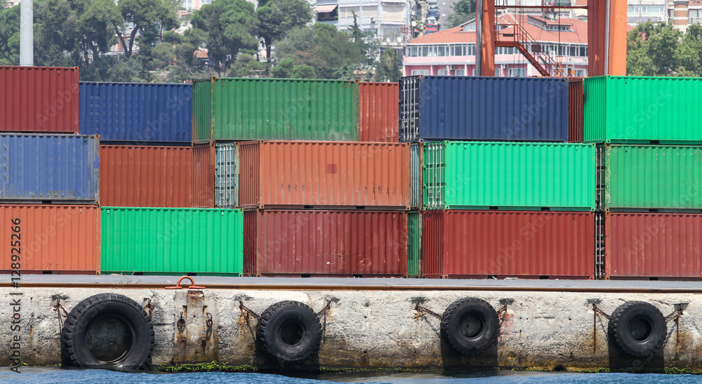 Fototapeta premium Containers in a port