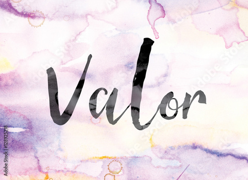 Valor Colorful Watercolor and Ink Word Art