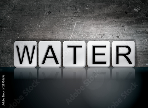 Water Tiled Letters Concept and Theme