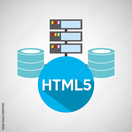 html5 language data base storage vector illustration eps 10
