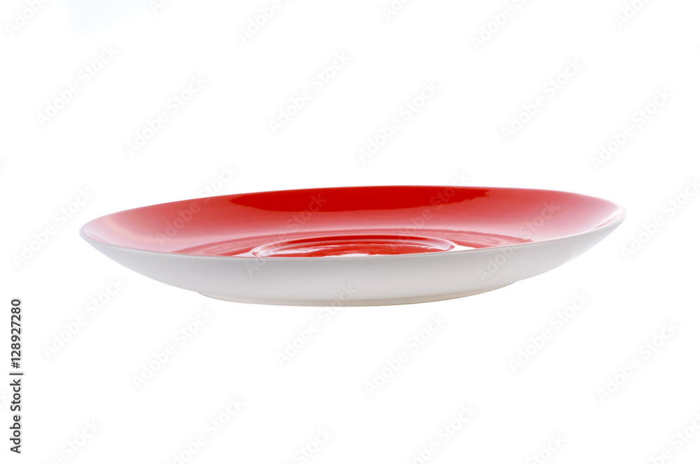 red plate isolated on white background red plate isolated on white background