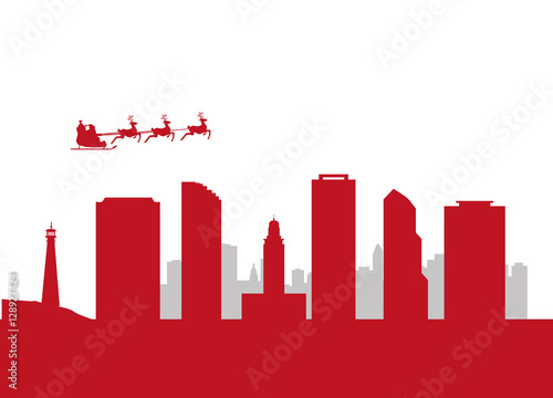 santa flying city miami