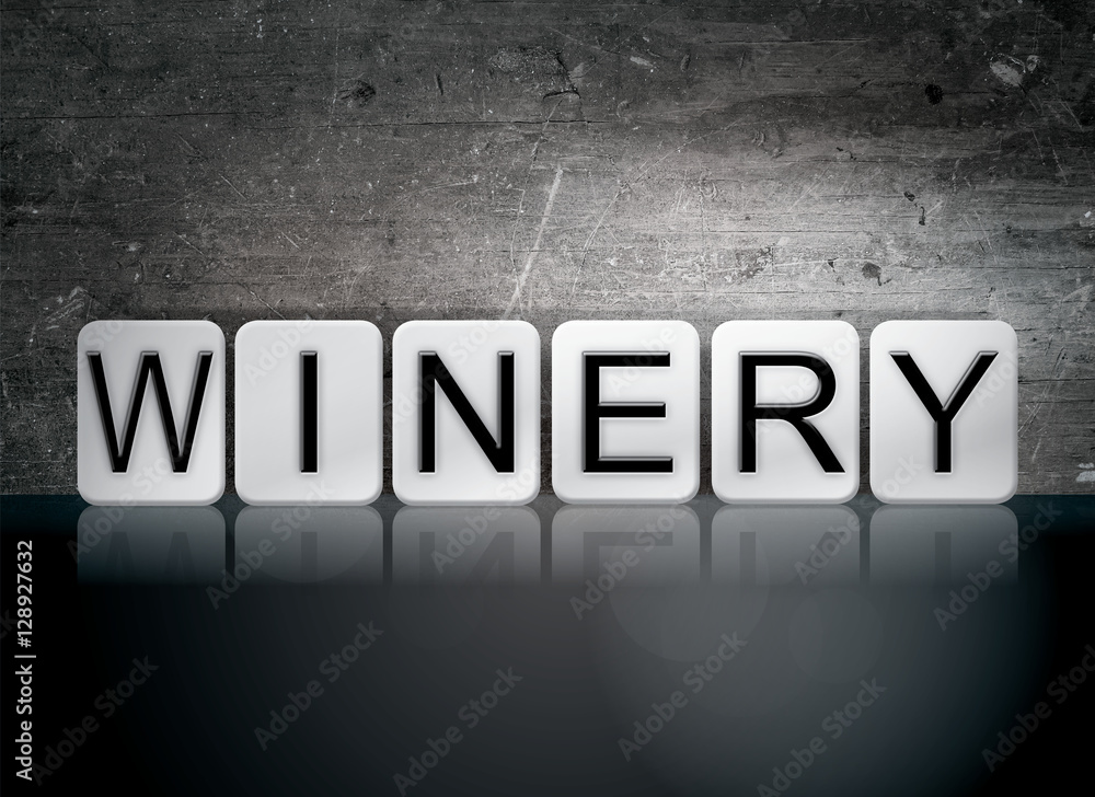 Winery Tiled Letters Concept and Theme