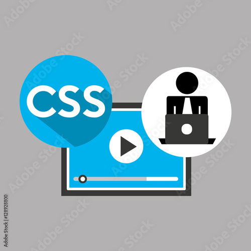 Free Download silhouette programmer working laptop css player vector illustration eps 10 - GFXLoad