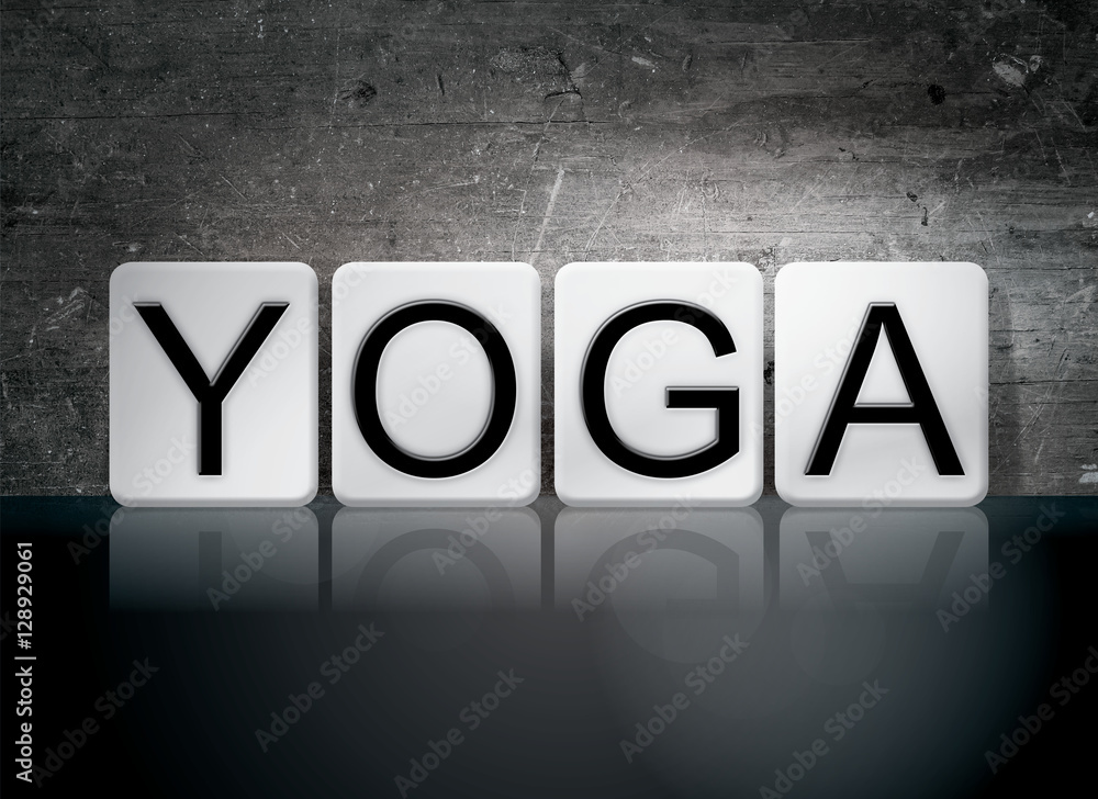 Yoga Tiled Letters Concept and Theme